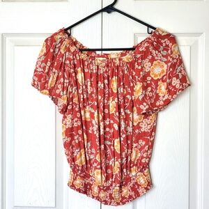 Cynthia Rowley Womens Floral Top Size M